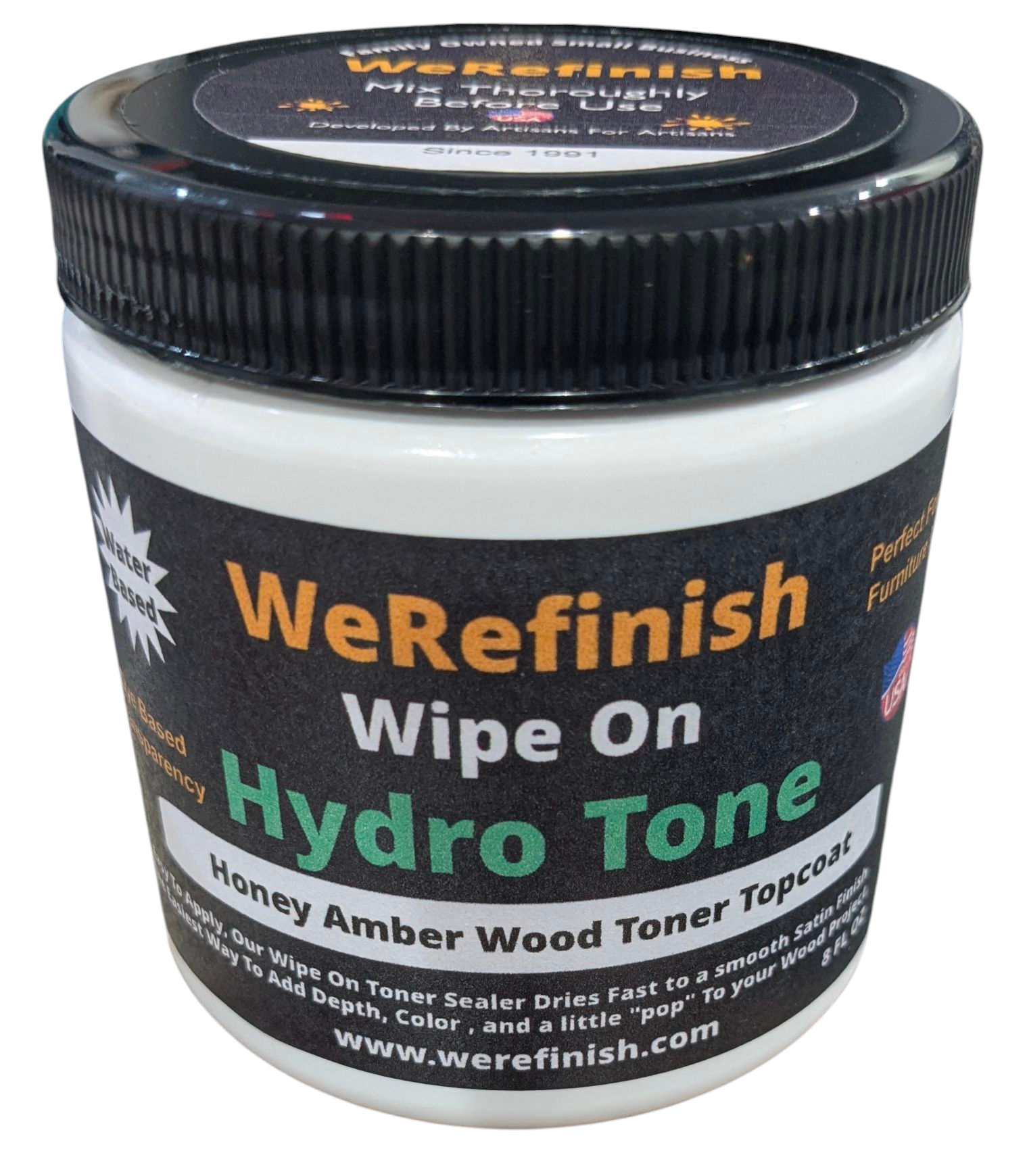 HYDRO TONE Wipe On Water Base Polyurethane Wood Toner  | Honey Amber