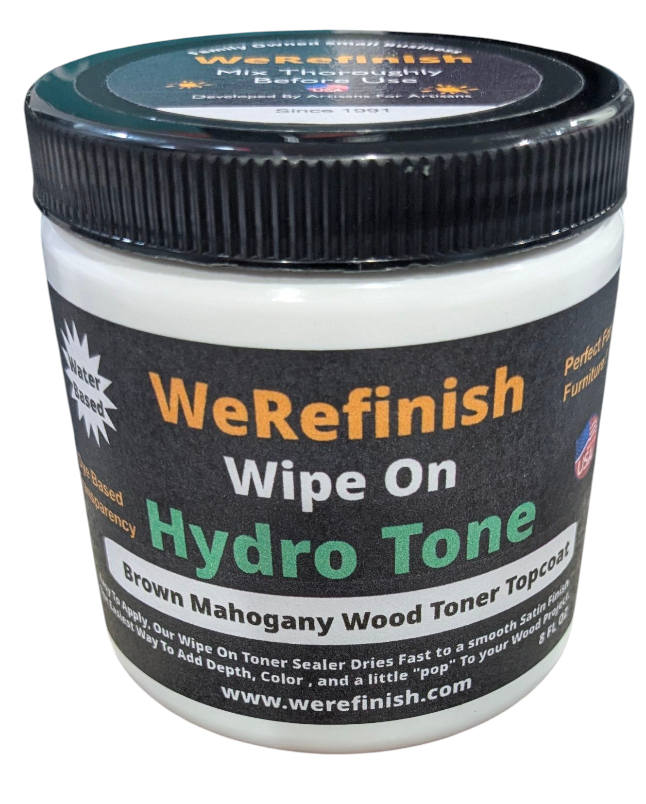 HYDRO TONE Wipe On Water Base Polyurethane Wood Toner | Brown Mahogany