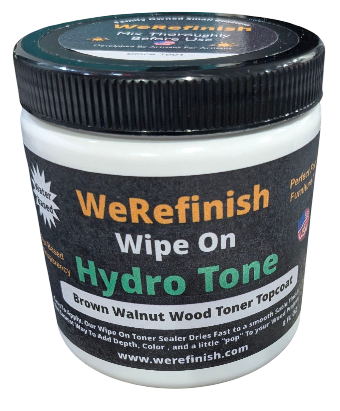 HYDRO TONE Wipe On Water Base Polyurethane Wood Toner | Brown Walnut